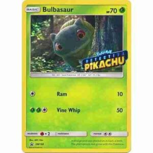 Black Star Promo - SM198 - Bulbasaur Detective Pikachu Promo Movie Stamp (Lightly Played)