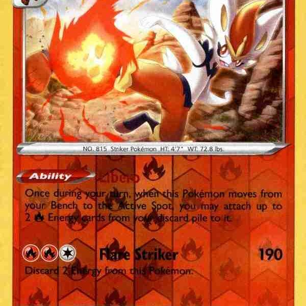 Sword & Shield - 034/202 - Cinderace - Reverse Holo