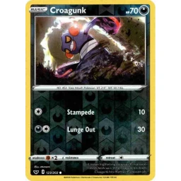 Sword & Shield - 123/202 - Croagunk - Reverse Holo