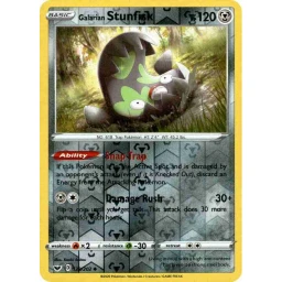 Sword & Shield - 132/202 - Galarian Stunfisk - Reverse Holo