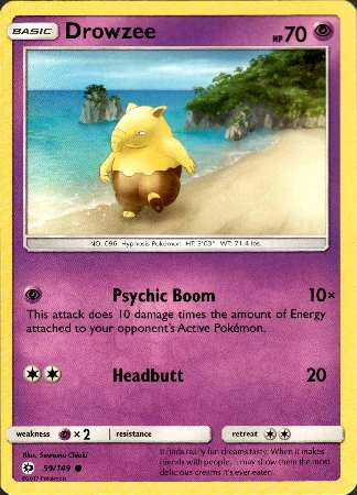 Sun & Moon - 059/149 - Drowzee - Reverse Holo