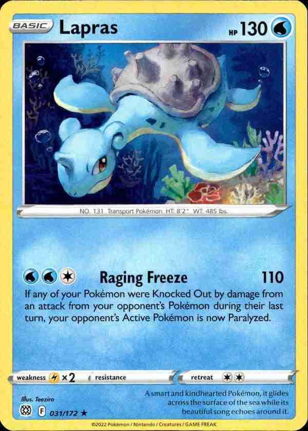 Brilliant Stars - 031/172 - Lapras - Rare