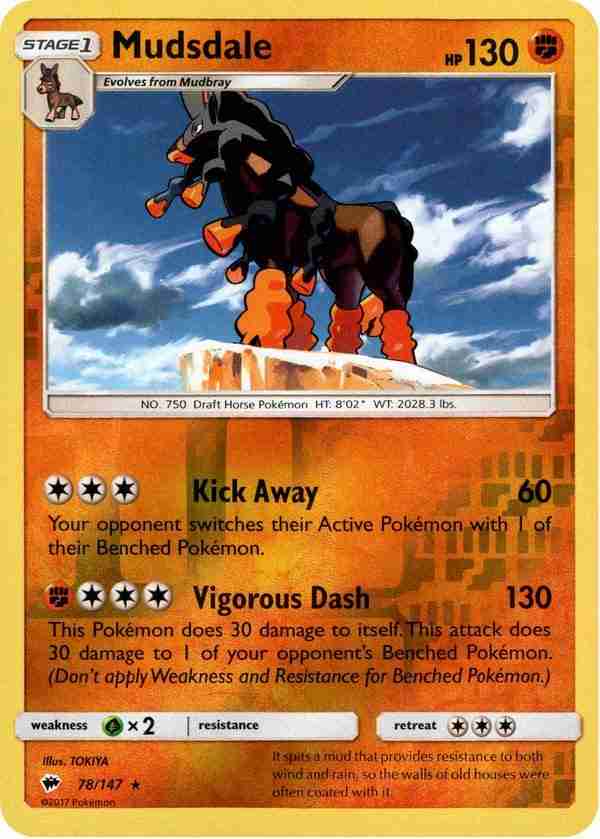 Burning Shadows - 078/147 - Mudsdale - Reverse Holo