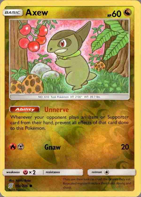 Unified Minds - 154/236 - Axew - Reverse Holo