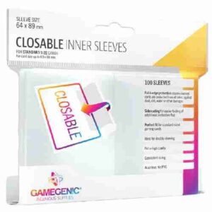 Gamegenic - Closable Inner Sleeves - Clear (100 Sleeves)