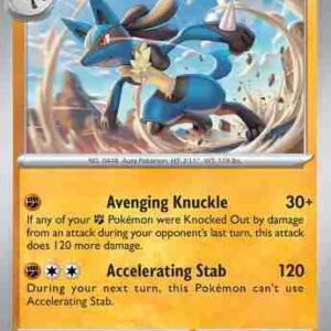 Scarlet & Violet - 114/198 - Lucario - Reverse Holo