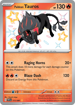 Paldean Fates - 111/091 - Paldean Tauros
