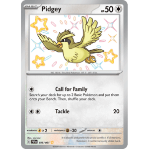 Paldean Fates - 196/091 - Pidgey