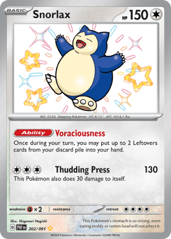 Paldean Fates - 202/091 - Snorlax
