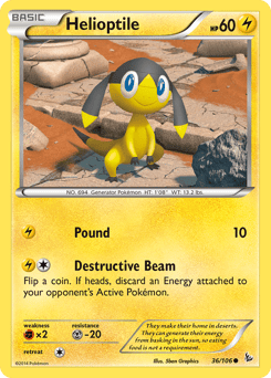 XY Flashfire - 036/106 - Helioptile