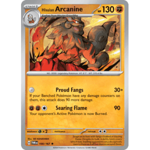 Twilight Masquerade - 100/167 - Hisuian Arcanine - Reverse Holo