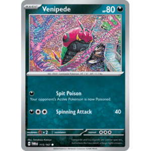 Twilight Masquerade - 115/167 - Venipede - Reverse Holo