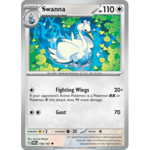 Twilight Masquerade - 140/167 - Swanna - Reverse Holo