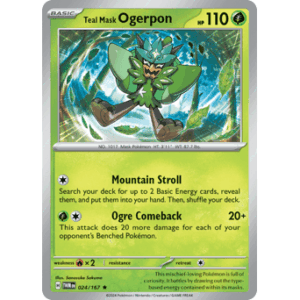 Twilight Masquerade - 024/167 - Teal Mask Ogerpon - Reverse Holo