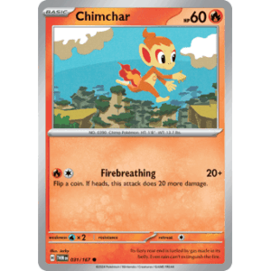 Twilight Masquerade - 031/167 - Chimchar - Reverse Holo