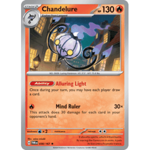 Twilight Masquerade - 038/167 - Chandelure - Reverse Holo