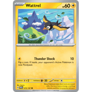 Twilight Masquerade - 075/167 - Wattrel - Reverse Holo