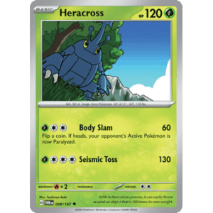 Twilight Masquerade - 008/167 - Heracross - Reverse Holo