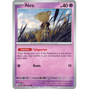 Twilight Masquerade - 080/167 - Abra - Reverse Holo