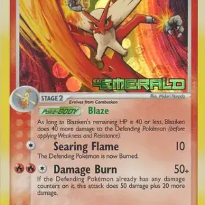 EX Emerald - 1/106 - Blaziken - Reverse Holo (Heavily Played)