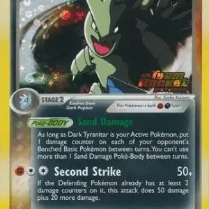 EX Team Rocket Returns - 020/109 - Dark Tyranitar - Reverse Holo (Heavily Played)
