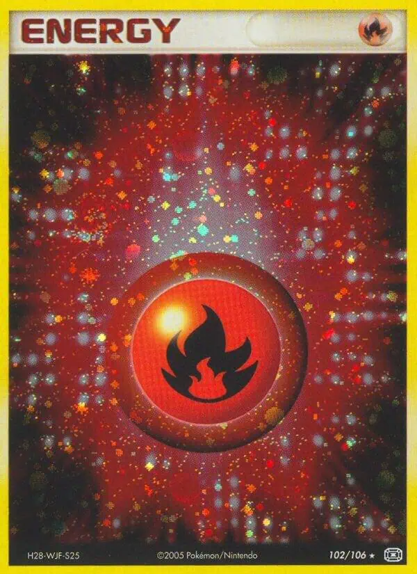 EX Emerald - 102/106 - Fire Energy - Holo Rare