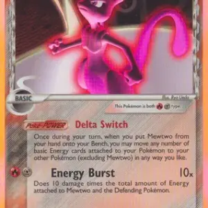 EX Delta Species - 12/113 - Mewtwo (delta species) - Holo Rare (Lightly Played)