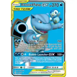 Cosmic Eclipse - 214/236 - Blastoise & Piplup GX