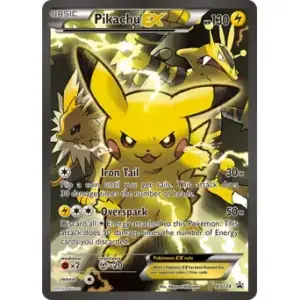 Black Star Promo - XY124 - Pikachu EX (Heavily Played)