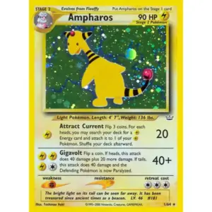 Neo Revelation - 01/64 - Ampharos - Holo (Heavily Played)