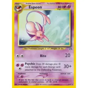 Neo Discovery - 01/75 - Espeon - Holo (Heavily Played)