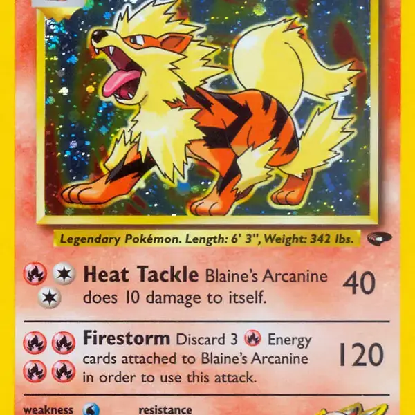 Gym Challenge - 001/132 - Blaine's Arcanine - Holo