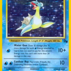 Fossil - 10/62 - Lapras - Holo (Heavily Played)