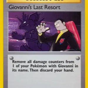 Gym Challenge - 105/132 - Giovanni's Last Resort - Rare (Lightly Played)