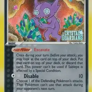 EX Crystal Guardians - 010/100 - Sableye - Reverse Holo