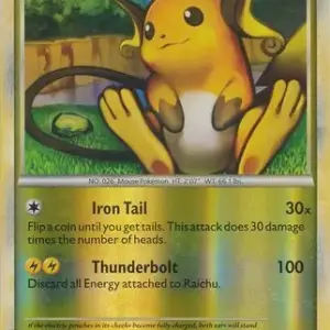 HeartGold & SoulSilver - 010/123 - Raichu - Reverse Holo (Moderately Played)