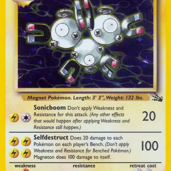 Fossil - 11/62 - Magneton - Holo (Lightly Played)