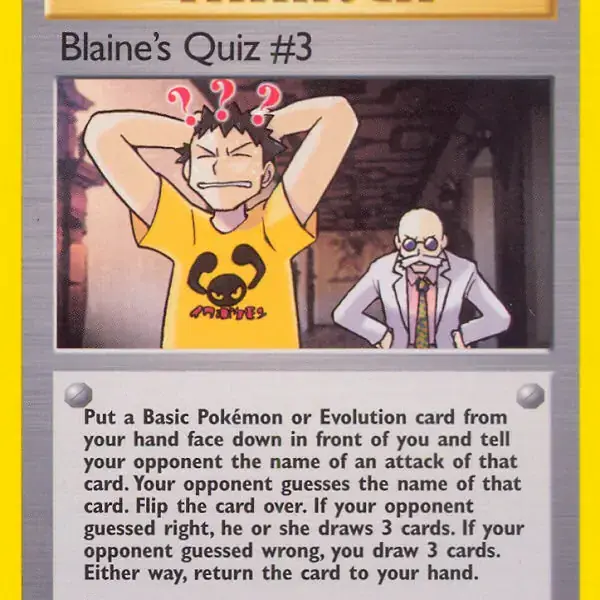 Gym Challenge - 112/132 - Blaine's Quiz #3 (Near Mint -)