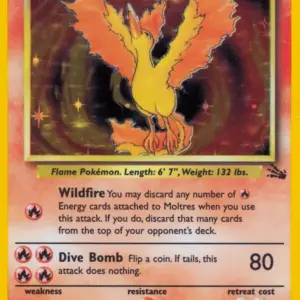 Fossil - 12/62 - Moltres - Holo (Damaged)