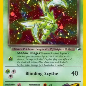 Gym Heroes - 013/132 - Rocket's Scyther - Holo (Heavily Played)