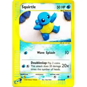 Expedition - 131/165 - Squirtle - Reverse Holo (Heavily Played)