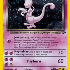 Gym Challenge - 014/132 - Rocket's Mewtwo - Holo (Heavily Played)