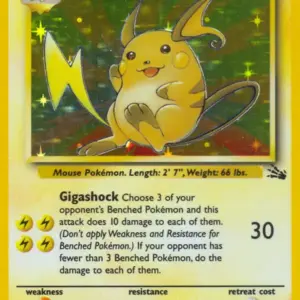 Fossil - 14/62 - Raichu - Holo (Heavily Played)