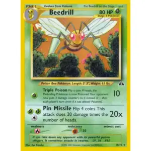 Neo Discovery - 18/75 - Beedrill - Rare (Lightly Played)