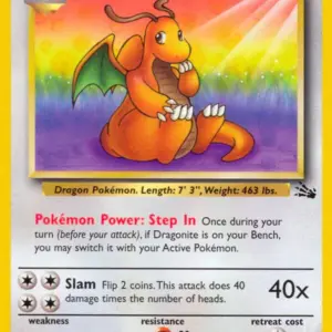 Fossil - 19/62 - Dragonite - Rare (Lightly Played)