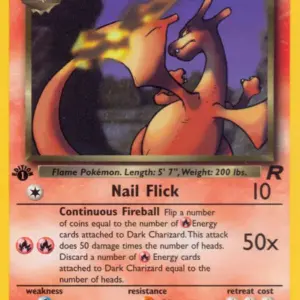 Team Rocket - 21/82 - Dark Charizard - 1st Edition - Rare (Heavily Played)