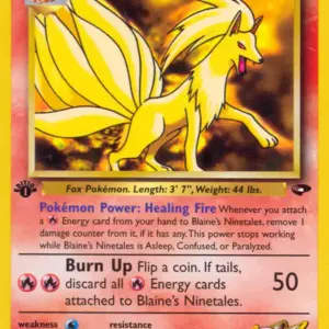 Gym Challenge - 021/132 - Blaine's Ninetales - 1st Edition - Rare
