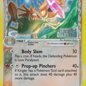 EX Crystal Guardians - 022/100 - Kingler (delta species) - Reverse Holo (Moderately Played)