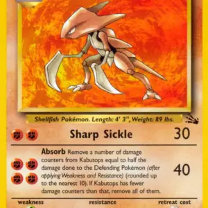 Fossil - 24/62 - Kabutops - Rare (Lightly Played)