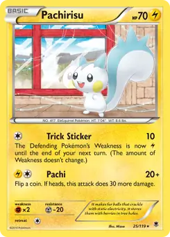 XY Phantom Forces - 025/119 - Pachirisu - Rare